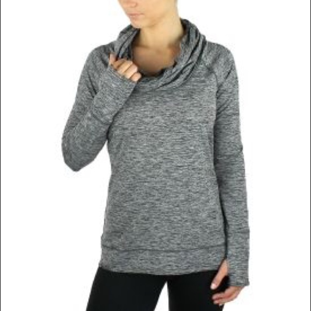 Women’s Marble Cowl Neck Long Sleeve Shirt